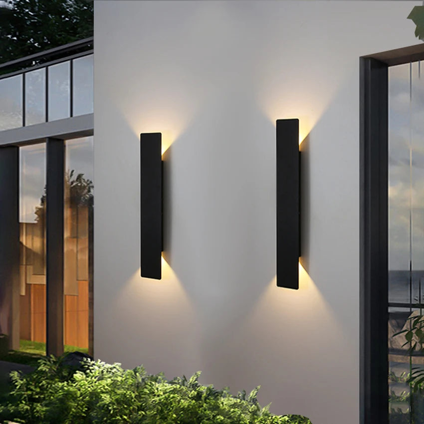 Up/Down Cube Wall Sconce — Modern Outdoor LED (IP65)