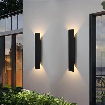 Up/Down Cube Wall Sconce — Modern Outdoor LED (IP65)