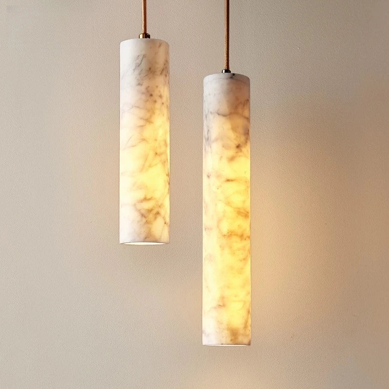 Copper & Marble Pendant — Luxury Mini Chandelier