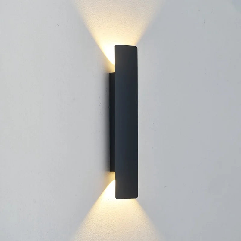 Linear LED Wall Light — Modern Up/Down Strip Sconce (Indoor &amp; Outdoor, IP65)