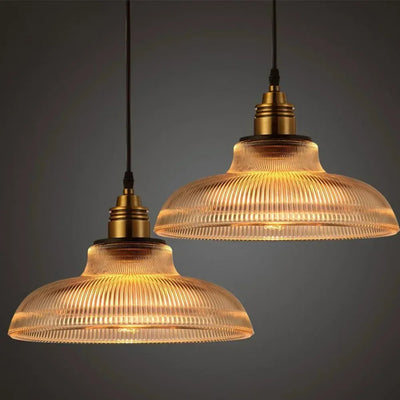 Nordic Glass Pendant — Modern Copper Hanging Light