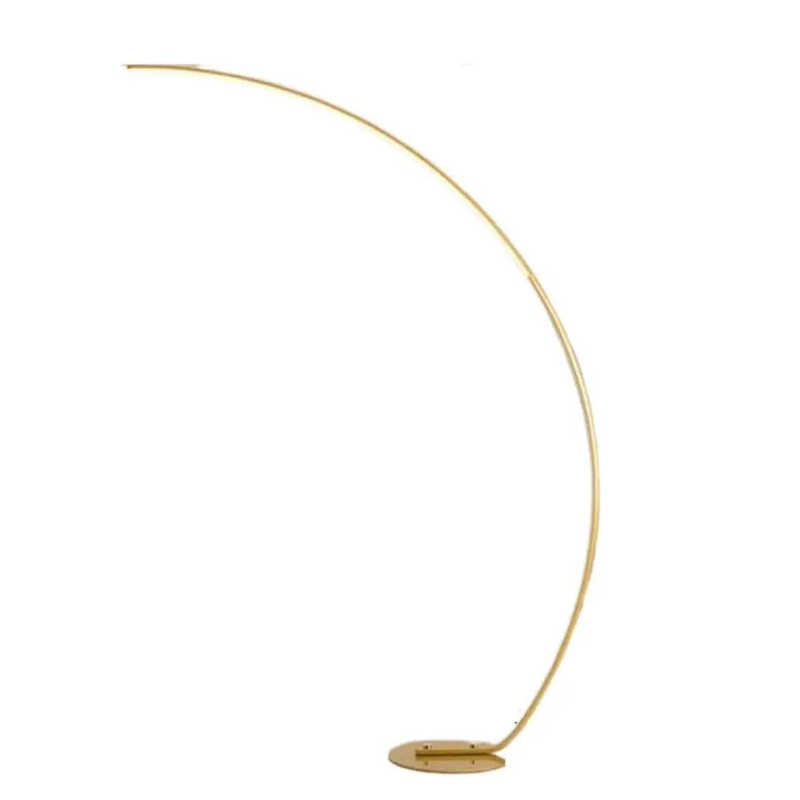 Nordic Arc Floor Lamp — Dimmable LED with Remote (Brushed Steel)