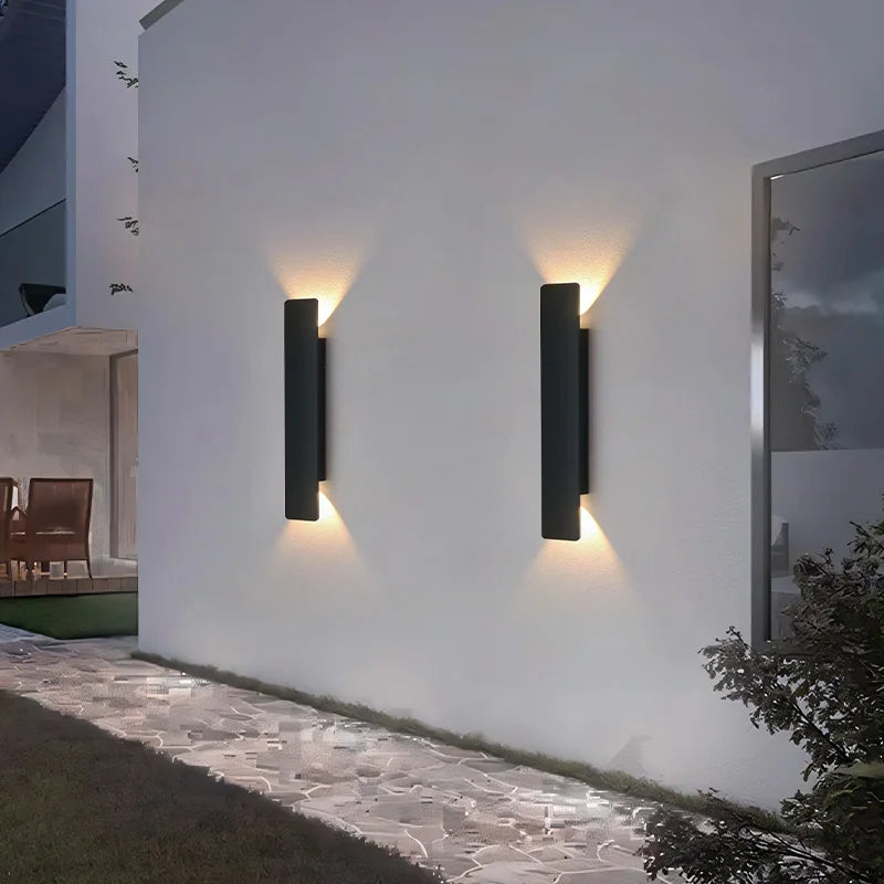 Linear LED Wall Light — Modern Up/Down Strip Sconce (Indoor &amp; Outdoor, IP65)