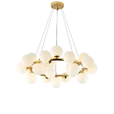 Nordic Gold Bubble Glass Chandelier — Cluster Pendant