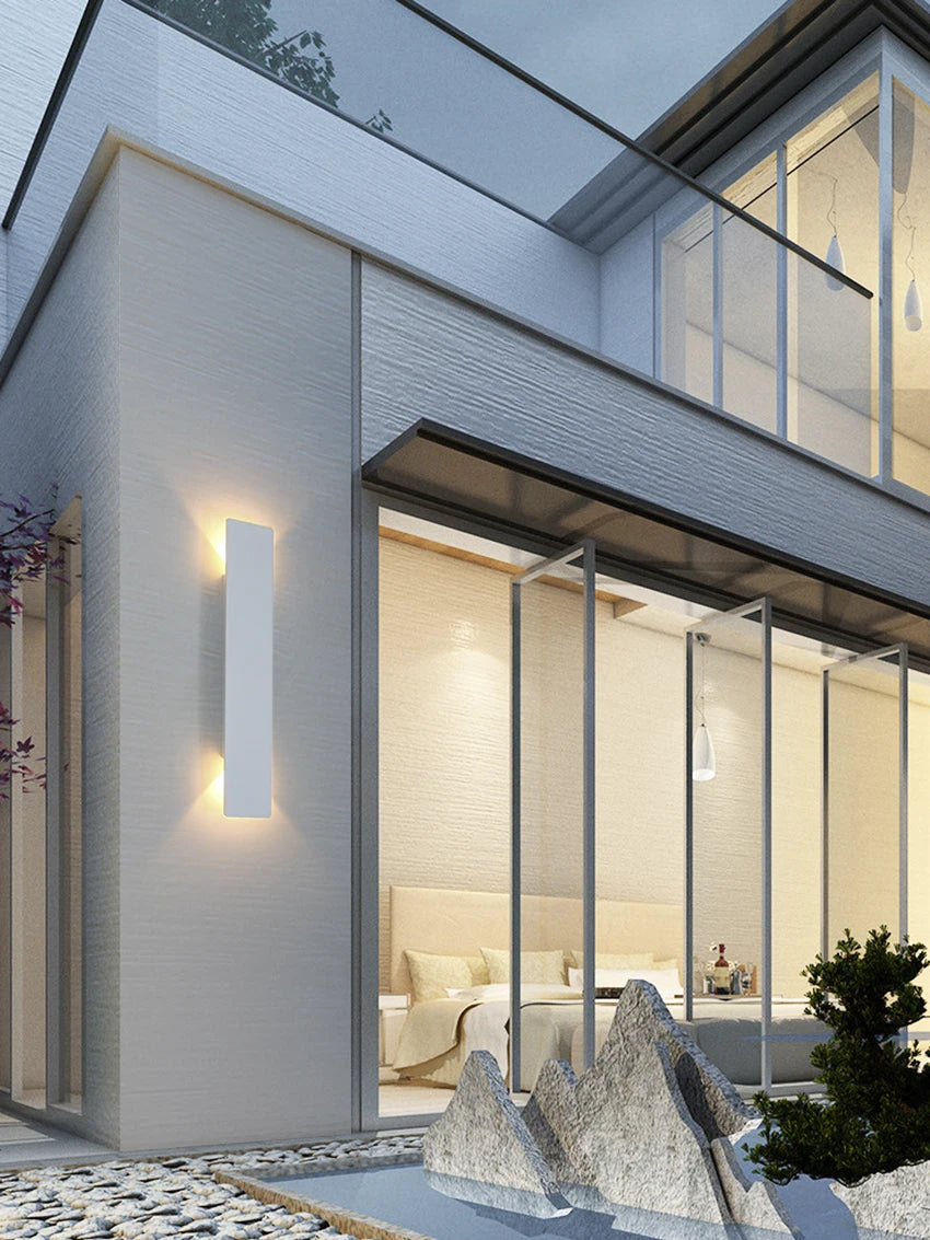 Up/Down Cube Wall Sconce — Modern Outdoor LED (IP65)