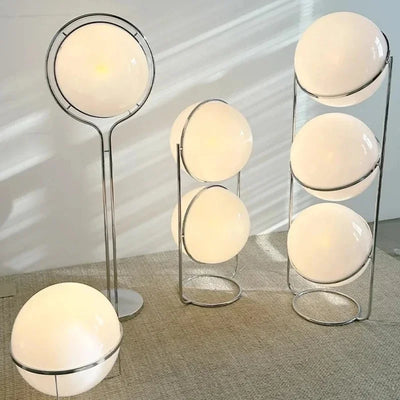 Delord Chrome Floor Lamp — Sculptural Acrylic Globe Light