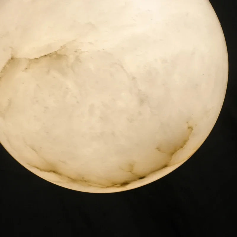 Natural Alabaster Wall Sconce — Soft Glow LED (Copper)