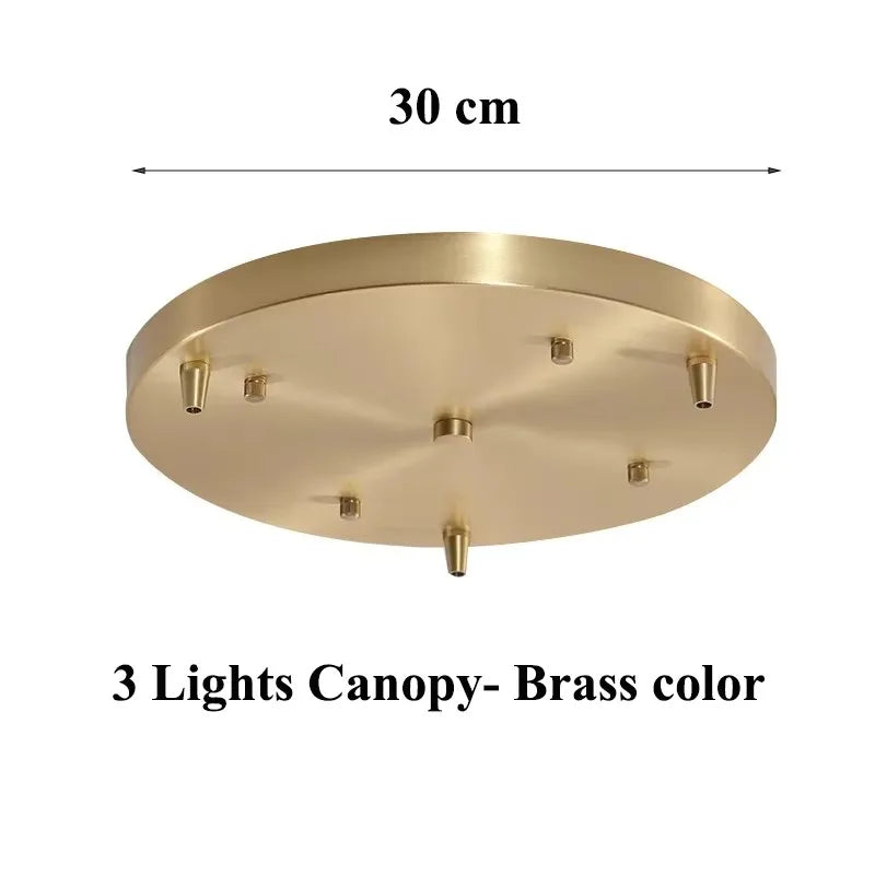 Amber Glass & Brass Pendant — Vintage Bedside Light