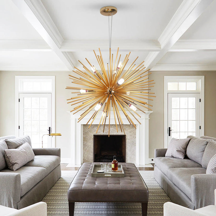 Dandelion Sputnik Chandelier — Aluminium Burst LED (Nordic)