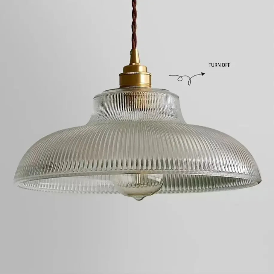 Nordic Glass Pendant — Modern Copper Hanging Light