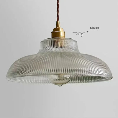 Nordic Glass Pendant — Modern Copper Hanging Light