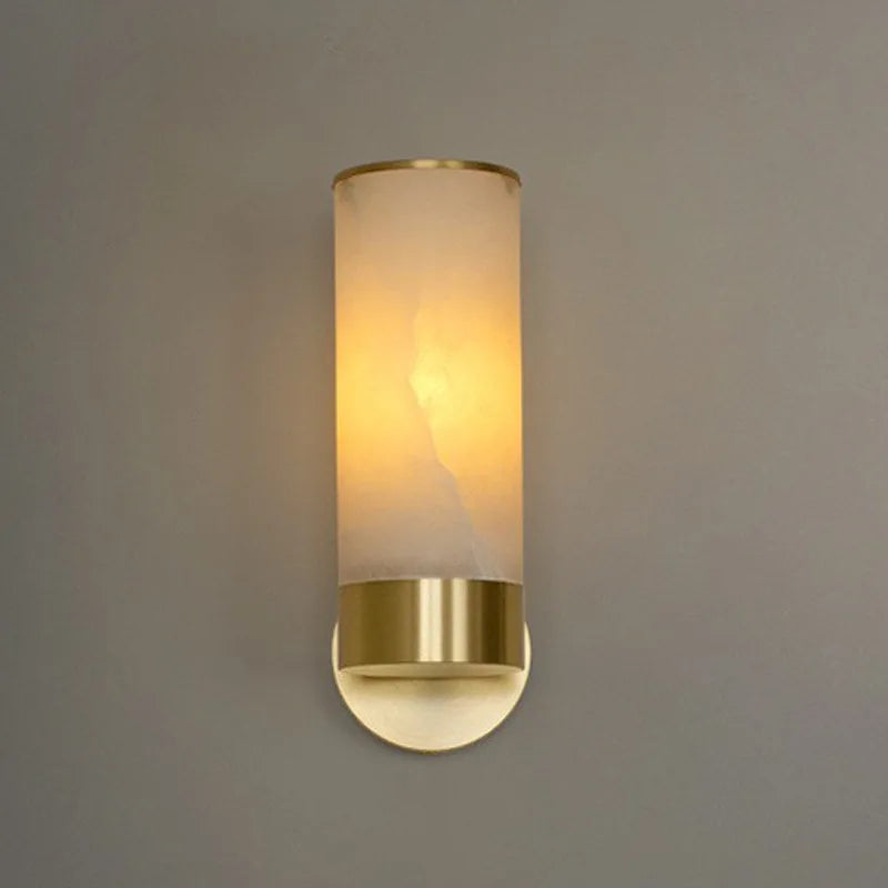 Luxury Alabaster Marble Wall Sconce — Spanish Stone & Solid Copper