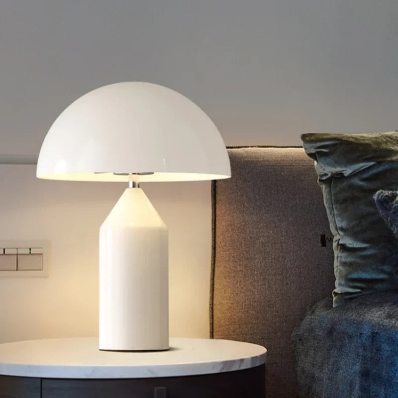 Designer Mushroom-Head Table Lamp — Italian Modern (Dimmable)