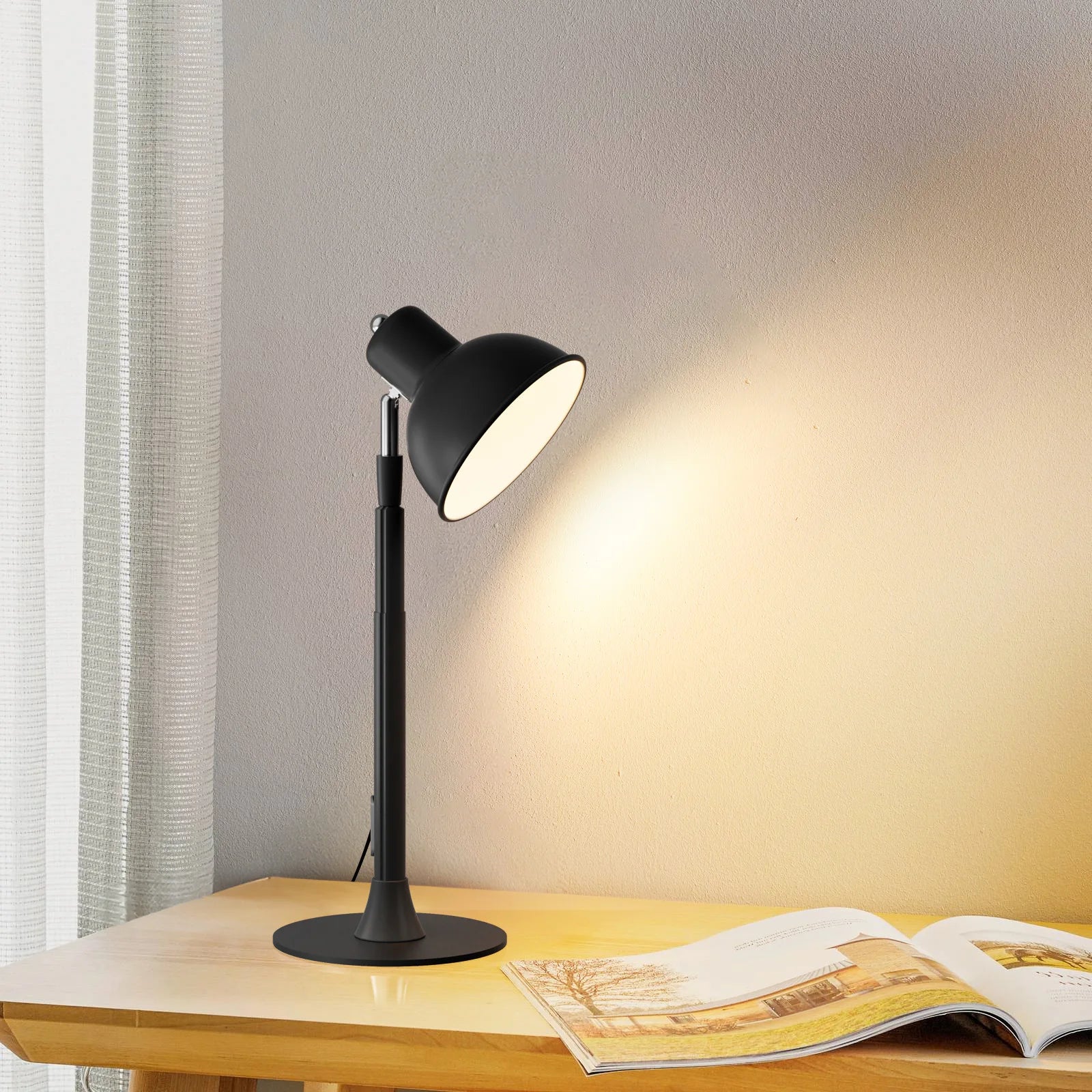 Adjustable Column Floor Lamp — Slim LED Reading Light (3-Tone)