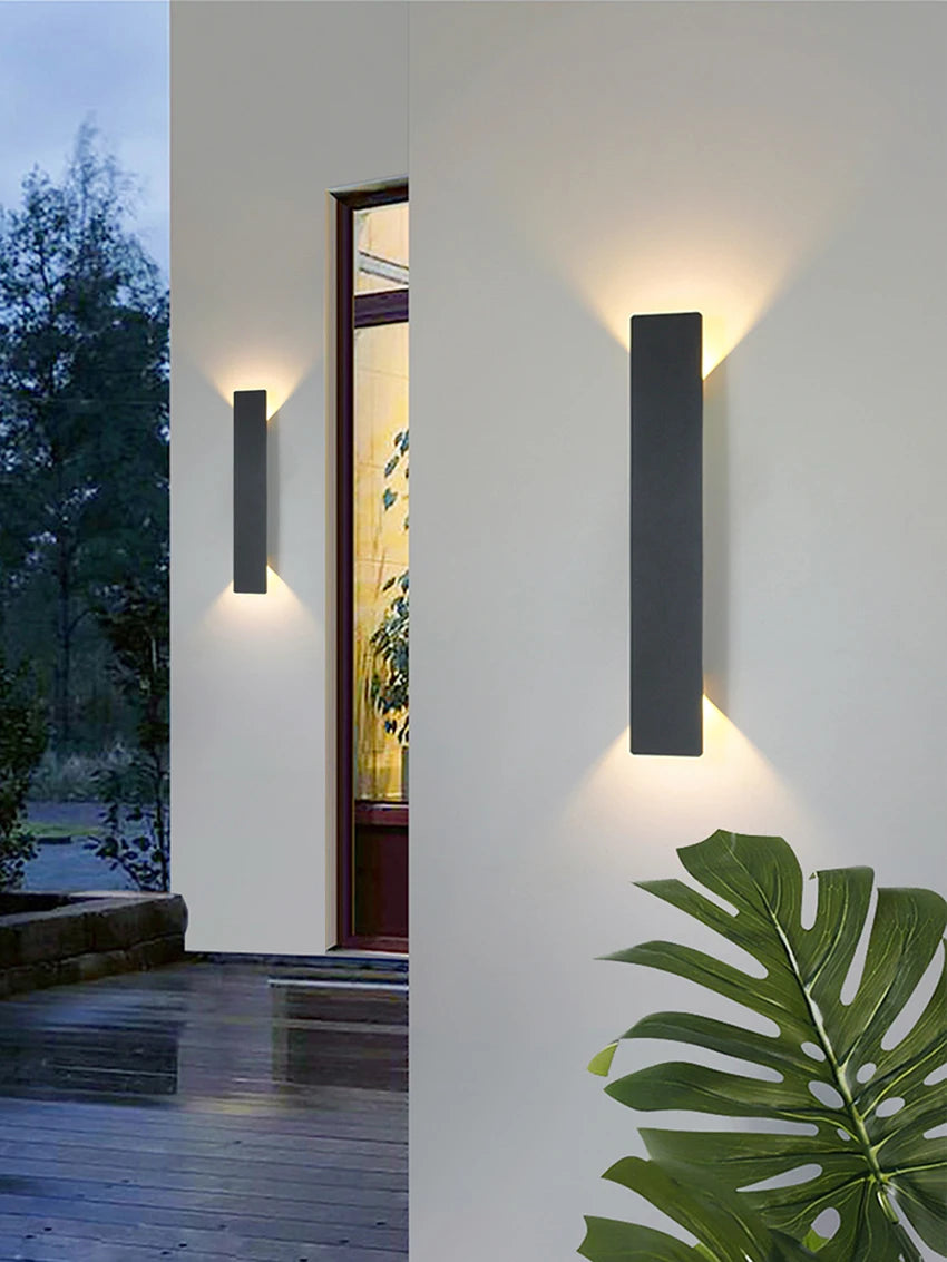 Up/Down Cube Wall Sconce — Modern Outdoor LED (IP65)