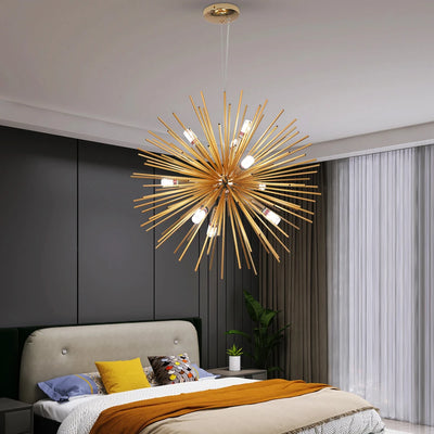 Dandelion Sputnik Chandelier — Aluminium Burst LED (Nordic)