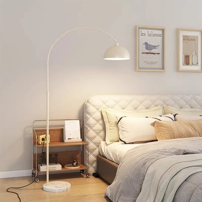 Italian Marble Floor Lamp — Gold & Black LED Reading Light