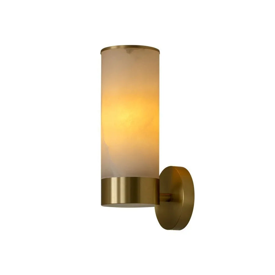 Luxury Alabaster Marble Wall Sconce — Spanish Stone & Solid Copper