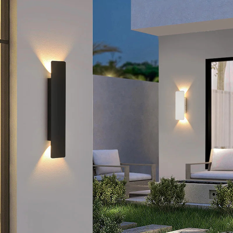 Linear LED Wall Light — Modern Up/Down Strip Sconce (Indoor &amp; Outdoor, IP65)