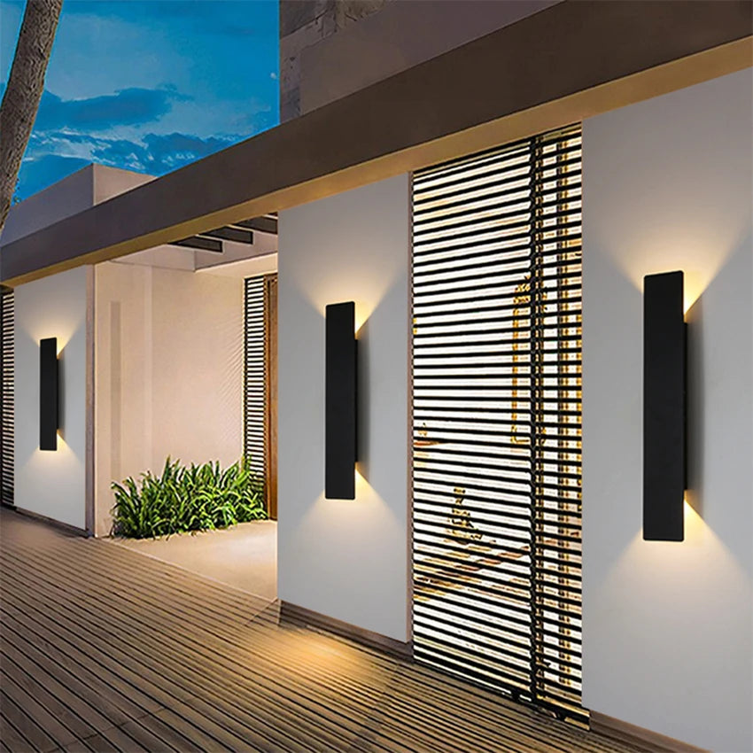 Up/Down Cube Wall Sconce — Modern Outdoor LED (IP65)
