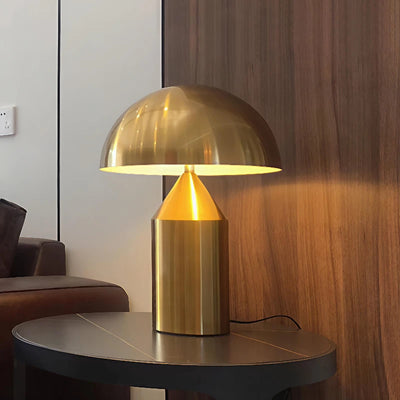Designer Mushroom-Head Table Lamp — Italian Modern (Dimmable)