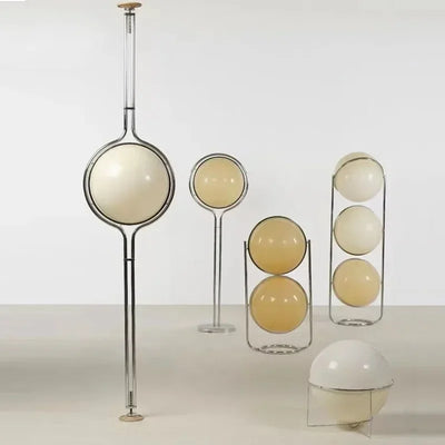 Delord Chrome Floor Lamp — Sculptural Acrylic Globe Light