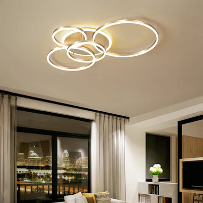 Modern Linear LED Chandelier — Dimmable 3-Tone Light (1–6 Heads)