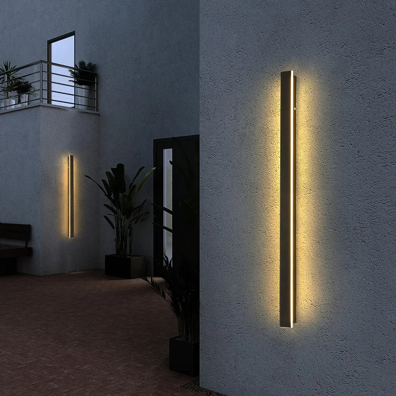 Linear LED Outdoor Wall Light — Architectural Up/Down Bar (IP65, 30–240 cm)