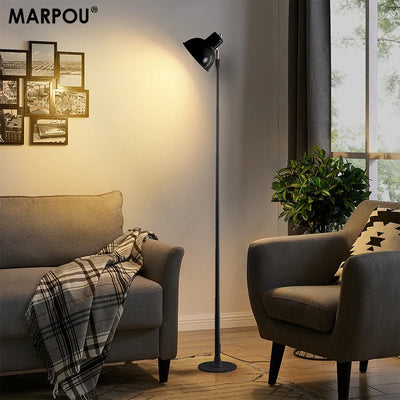 Adjustable Column Floor Lamp — Slim LED Reading Light (3-Tone)