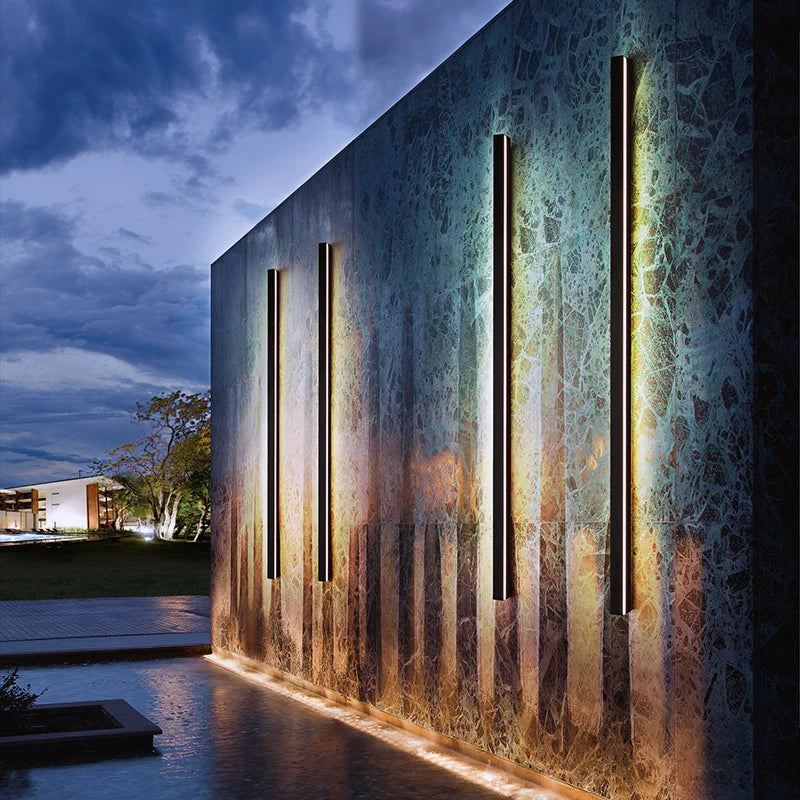Linear LED Outdoor Wall Light — Architectural Up/Down Bar (IP65, 30–240 cm)